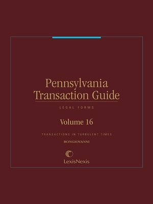 cover image of Pennsylvania Transaction Guide: Legal Forms